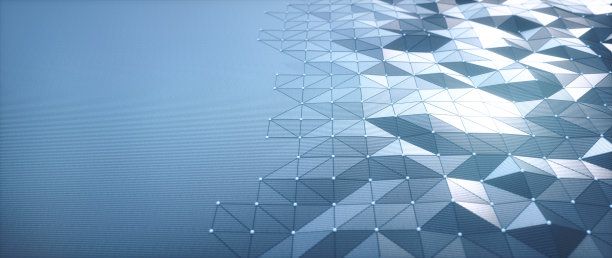 一个简单的有选择性聚焦的像素三角形网格表面。图片下载