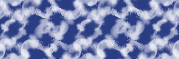 宽尺寸插图蓬松的天使翅膀从天空和单色背景飞行图片下载