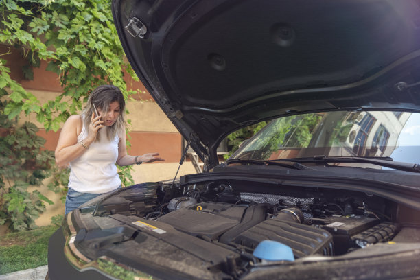 司机检查故障车辆图片下载