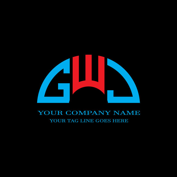 GWJ字母logo用图形创意设计图片下载