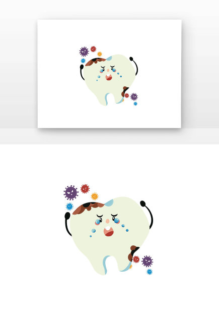 牙齿儿童拟人刷牙图片下载