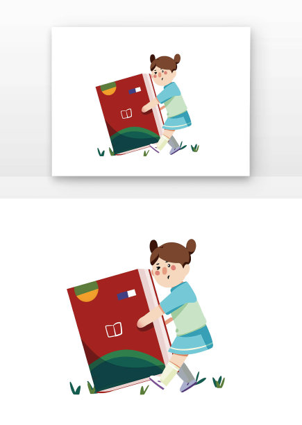 抱着书本的儿童图片下载