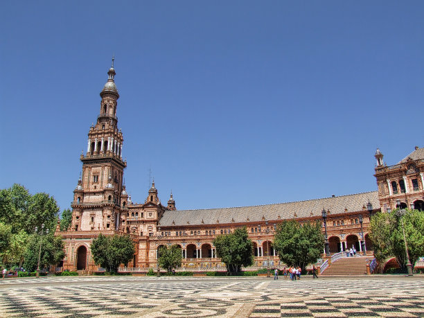 塞维利亚的西班牙广场图片下载