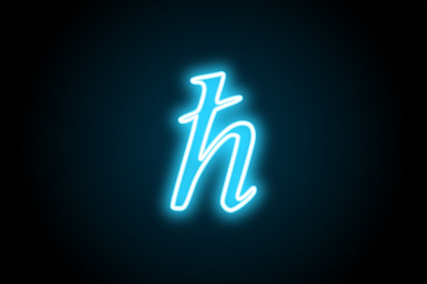 普朗克常数发光霓虹灯符号符号图片下载