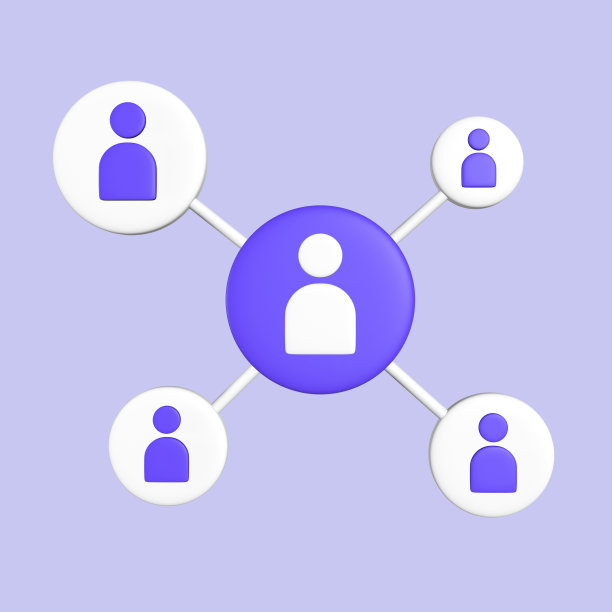 程式化的3D人力资源插图图片下载