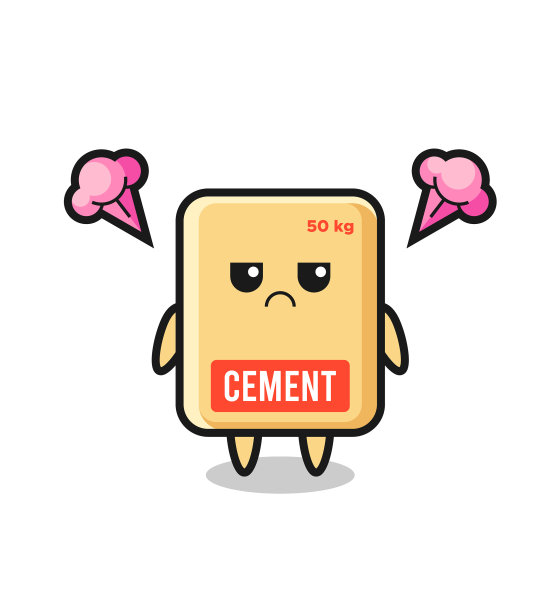 可爱的水泥麻袋懊恼的表情图片下载