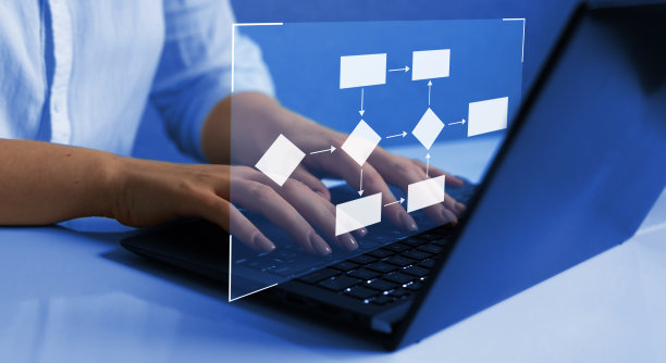 公司层次管理和流程管理方案。业务流程和工作流自动化流程图。图片下载