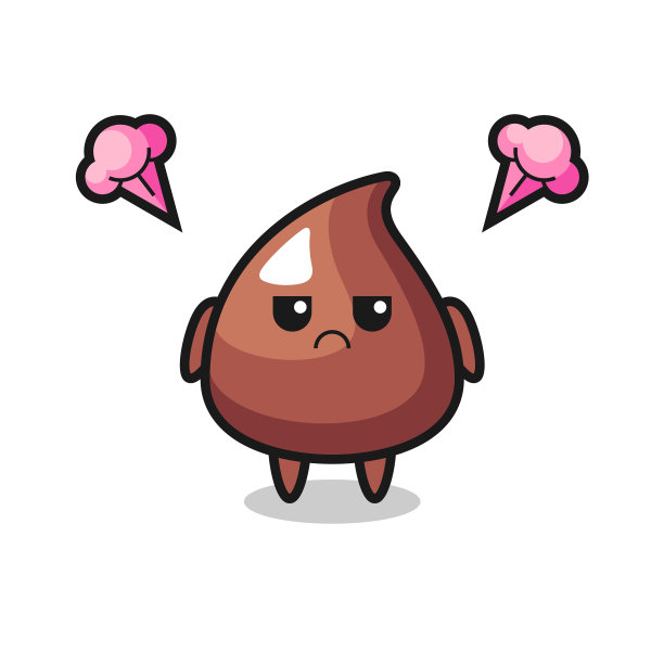 可爱的巧克力片卡通表情图片下载