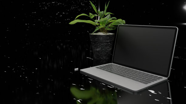 桌上的商务笔记本电脑图片下载