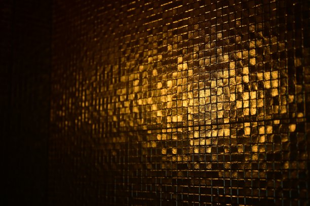 马赛克墙与光纹理背景图片下载