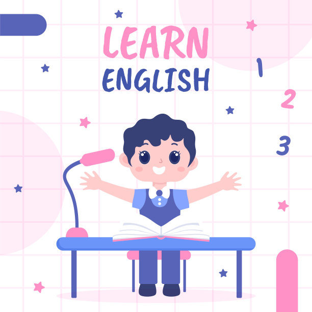 英语课堂模板背景手绘卡通平面插图图片下载