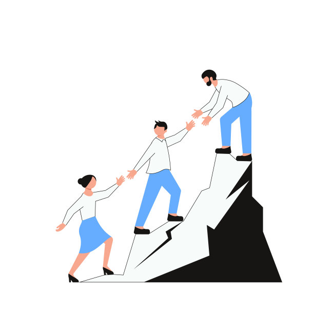 同事们互相帮助一起走上去图片下载