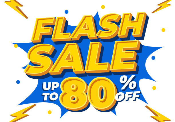 闪光销售购物海报或横幅与闪光图标。Flash销售横幅模板设计的社交媒体和网站。特别优惠闪购活动。图片下载