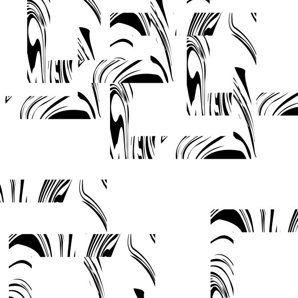 黑色和白色液体漩涡正方形图片下载