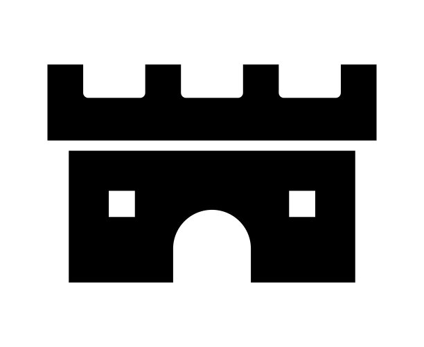 西部堡垒孤立矢量插图。图片下载