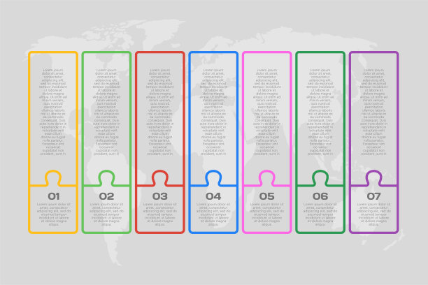 7步矢量图信息图处理图片下载