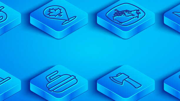 设置线加拿大护林员帽子枫叶加拿大图片下载