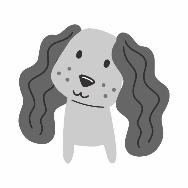 可爱的狗狗涂鸦风格。矢量插图。宠物。手绘艺术。图片下载