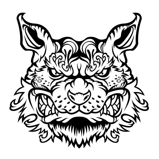 愤怒的猫头。图片下载