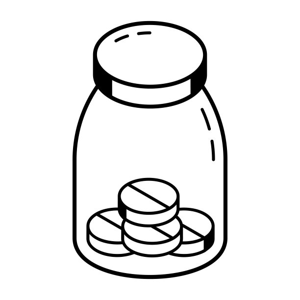 药丸的等距线图标图片下载