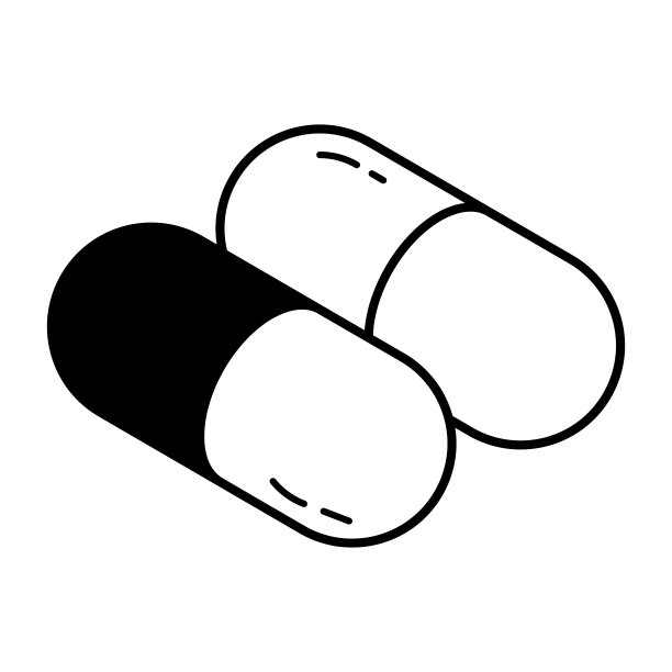 药丸的等距线图标图片下载