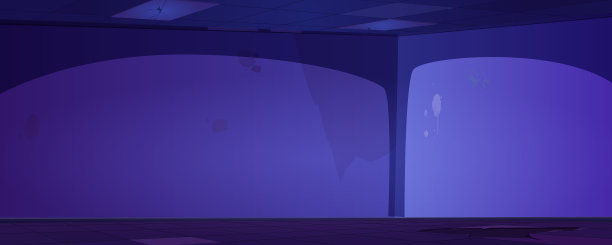 废弃的空夜房黑暗的室内背景图片下载