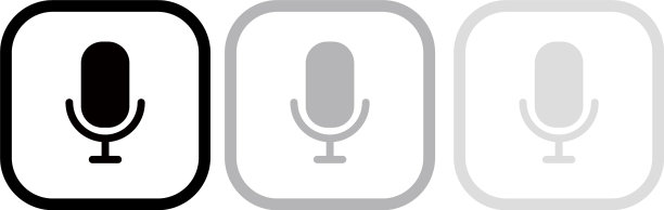 具有多种色调的麦克风图标图片下载