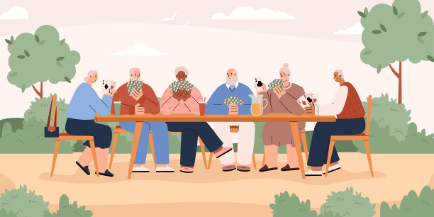 爷爷奶奶在街上打牌图片下载