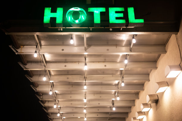 霓虹灯酒店图片下载