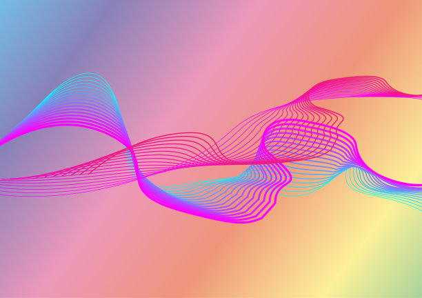 你好圣诞节日波屈线抽象背景背景网络通信矢量插图图片下载