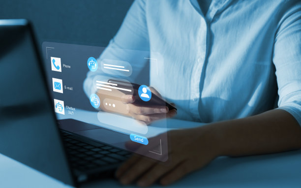 聊天机器人智能数字客服概念。虚拟助手和CRM软件自动化技术。客户使用聊天机器人在线服务获得支持。图片下载