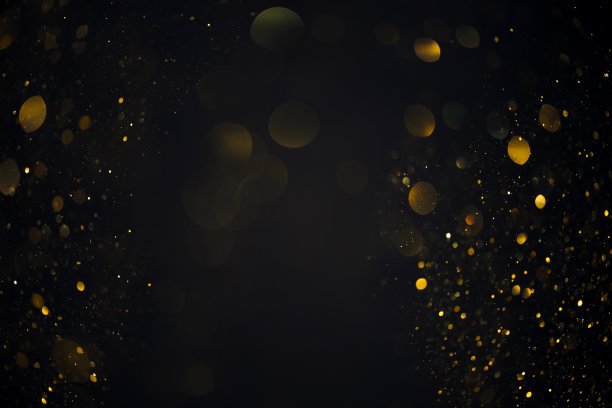 梦幻的金色漩涡散景闪光覆盖图片下载