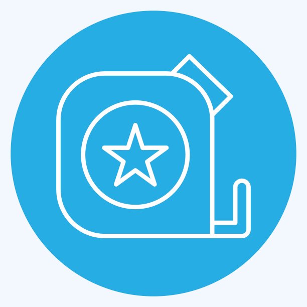 图标卷尺。适合教育符号。蓝眼睛的风格。简单的设计可编辑。设计模板向量。简单的说明图片下载