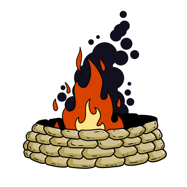 街垒着火了。火焰在沙袋加固图片下载