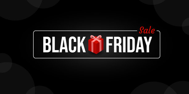 黑色星期五销售铭文设计模板。横幅。矢量插图。礼物图片下载