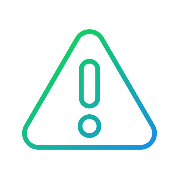 警告红色像素完美梯度线性矢量图标图片下载