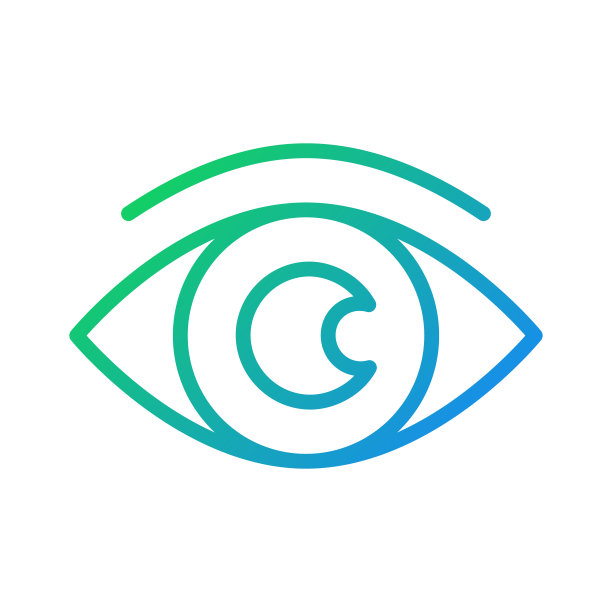 眼睛像素完美的梯度线性矢量图标图片下载