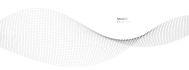 矢量抽象背景与波流动的粒子，烟雾流动的浅灰色设计，平滑和柔软的放松图像。图片下载