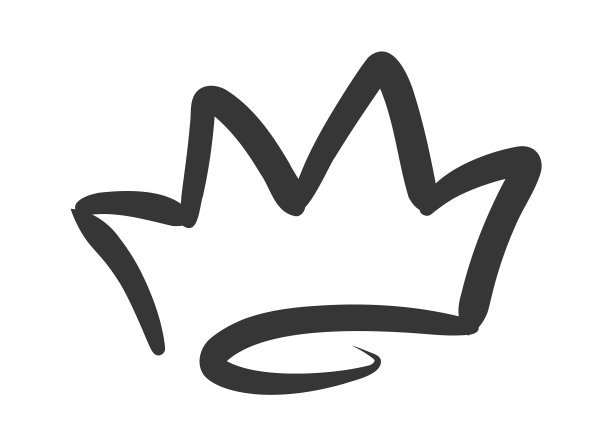 涂鸦王皇后王冠手绘标志黑色套图片下载