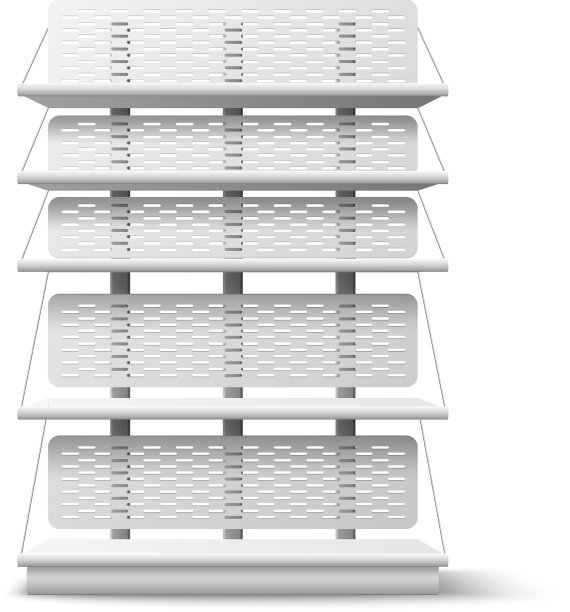 空的货架站真实的购物货架图片下载