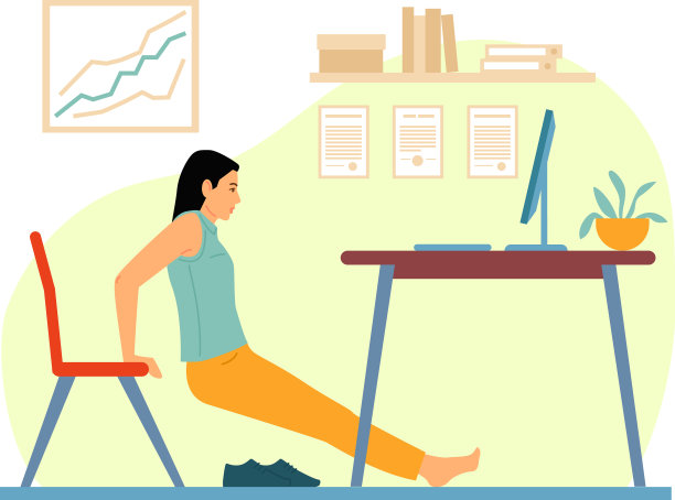 工作场所锻炼的人做运动的女人图片下载