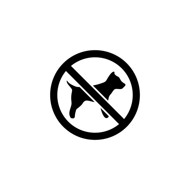 严禁狗狗遛狗，禁止扁平图标图片下载