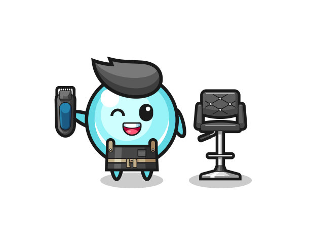 泡泡理发店手里拿着三分器图片下载