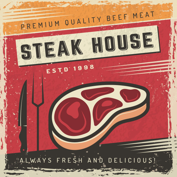 肉海报牛排馆招牌，有地方图片下载