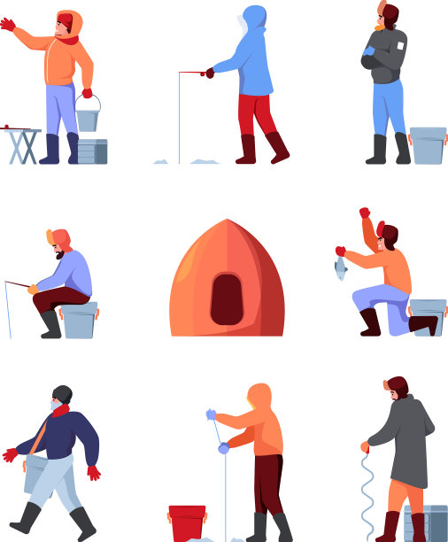 冬季钓鱼户外极限活动图片下载