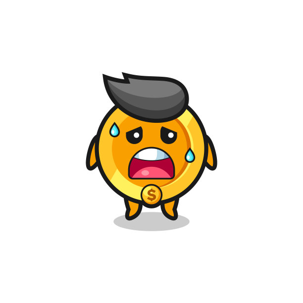 一美元硬币的疲劳卡通图片下载