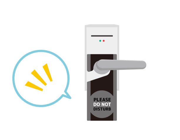 酒店门牌上有请勿打扰。矢量插图。图片下载