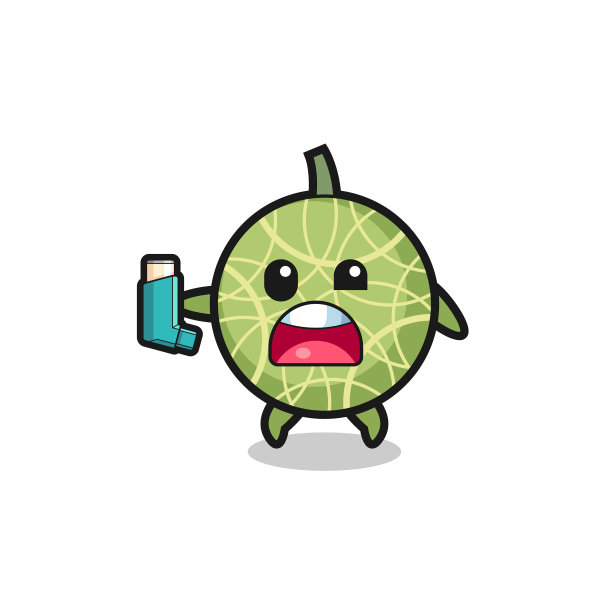 吉祥物抱着哮喘病的瓜图片下载