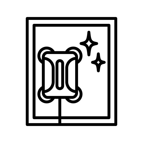 窗户清洁机器人线图标真空机器人图片下载