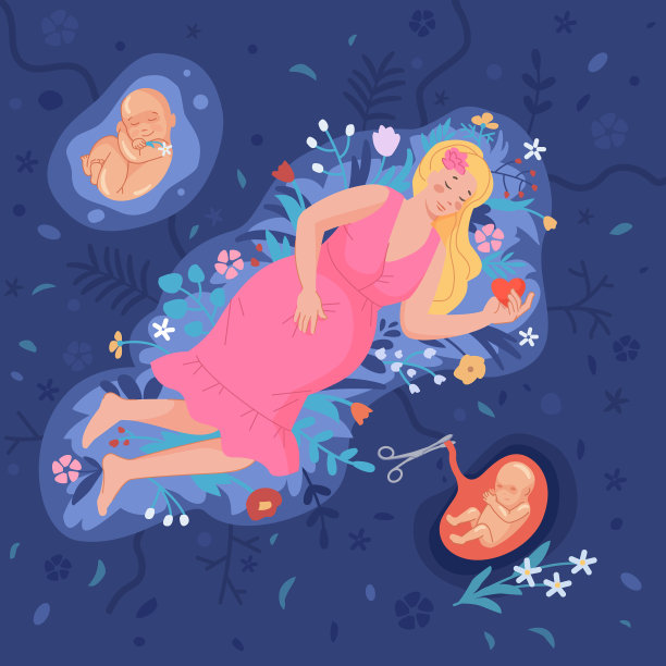 女人想着流产伤心孕妇躺着图片下载